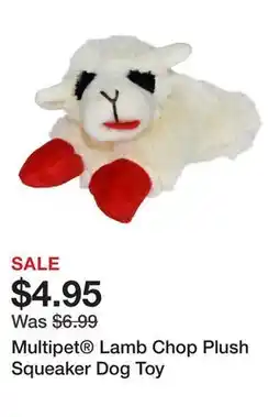 Petsmart Multipet Lamb Chop Plush Squeaker Dog Toy offer