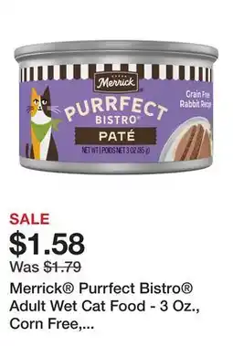 Petsmart Merrick Purrfect Bistro Adult Wet Cat Food - 3 Oz., Corn Free, Grain Free offer