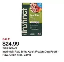 Petsmart Instinct Raw Bites Adult Frozen Dog Food - Raw, Grain Free, Lamb offer
