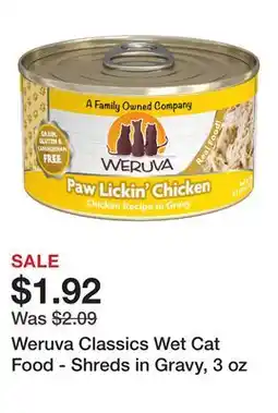Petsmart Weruva Classics Wet Cat Food - Shreds in Gravy, 3 oz offer