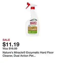 Petsmart Nature's Miracle Enzymatic Hard Floor Cleaner, Dual Action Pet Stain & Odor Remover, 24 Oz offer