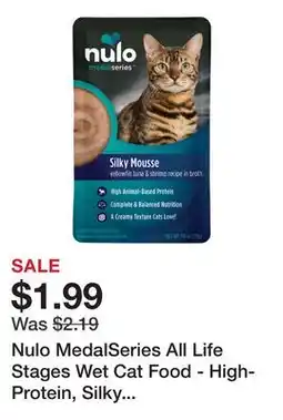Petsmart Nulo MedalSeries All Life Stages Wet Cat Food - High-Protein, Silky Mousse, 2.8 Oz offer