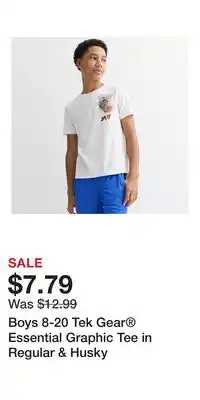 Kohl's Boys 8-20 Tek Gear Essential Graphic Tee in Regular & Husky offer