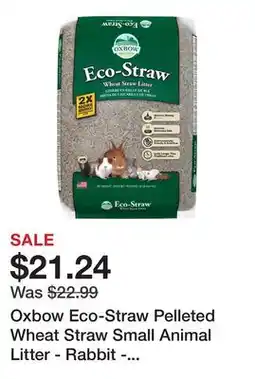 Petsmart Oxbow Eco-Straw Pelleted Wheat Straw Small Animal Litter - Rabbit - Guinea Pig - Ferret - 20 Lb offer