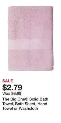 Kohl's The Big One Solid Bath Towel, Bath Sheet, Hand Towel or Washcloth offer