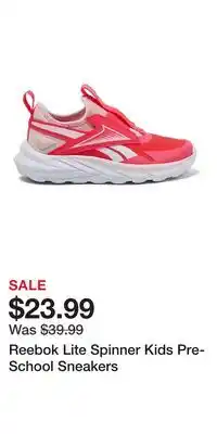 Kohl's Reebok Lite Spinner Kids Pre-School Sneakers offer