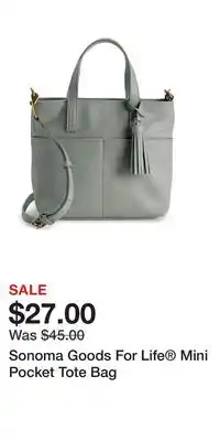 Kohl's Sonoma Goods For Life Mini Pocket Tote Bag offer