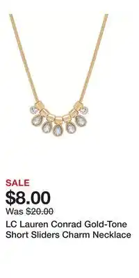 Kohl's LC Lauren Conrad Gold-Tone Short Sliders Charm Necklace offer