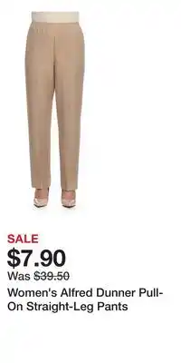 Kohl's Women's Alfred Dunner Pull-On Straight-Leg Pants offer