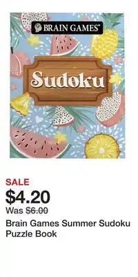 Kohl's Brain Games Summer Sudoku Puzzle Book offer