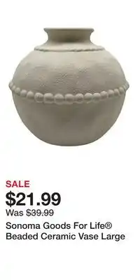 Kohl's Sonoma Goods For Life Beaded Ceramic Vase Large offer