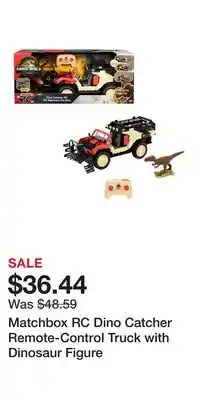 Kohl's Matchbox RC Dino Catcher Remote-Control Truck with Dinosaur Figure offer