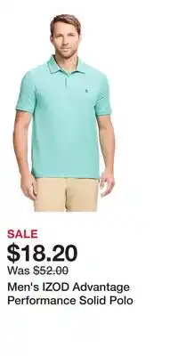 Kohl's Men's IZOD Advantage Performance Solid Polo offer