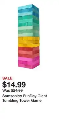 Kohl's Samsonico FunDay Giant Tumbling Tower Game offer