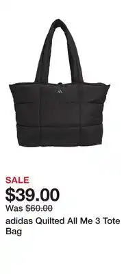 Kohl's adidas Quilted All Me 3 Tote Bag offer