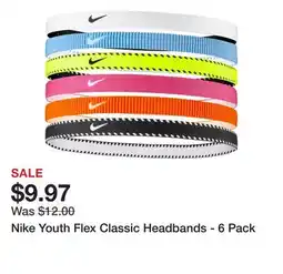 Dick's Sporting Goods Nike Youth Flex Classic Headbands offer