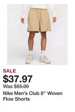 Dick's Sporting Goods Nike Men's Club 6'' Woven Flow Shorts offer