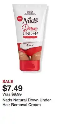 Ulta Beauty Nads Natural Down Under Hair Removal Cream offer