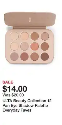 Ulta Beauty ULTA Beauty Collection 12 Pan Eye Shadow Palette Everyday Faves offer