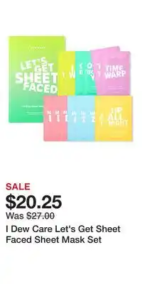 Ulta Beauty I Dew Care Let's Get Sheet Faced Sheet Mask Set offer