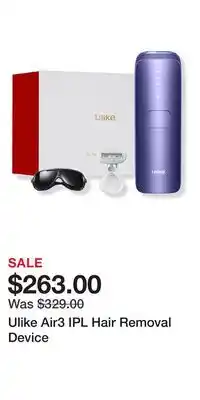 Ulta Beauty Ulike Air3 IPL Hair Removal Device offer