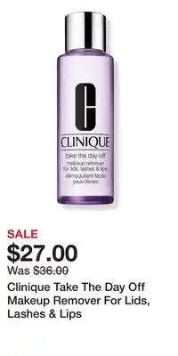Ulta Beauty Clinique Take The Day Off Makeup Remover For Lids, Lashes & Lips offer