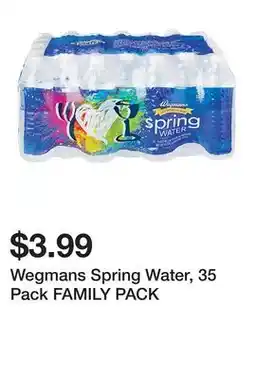 Wegmans Wegmans Spring Water, 35 Pack FAMILY PACK offer