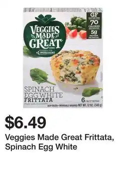 Wegmans Veggies Made Great Frittata, Spinach Egg White offer