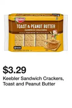 Wegmans Keebler Sandwich Crackers, Toast and Peanut Butter offer