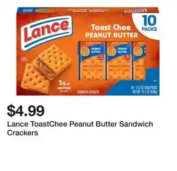 Wegmans Lance ToastChee Peanut Butter Sandwich Crackers offer