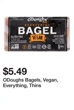 Wegmans ODoughs Bagels, Vegan, Everything, Thins offer