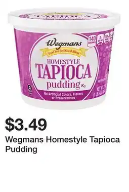 Wegmans Wegmans Homestyle Tapioca Pudding offer