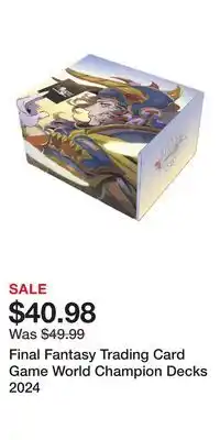 Game Stop Final Fantasy Trading Card Game World Champion Decks 2024 offer