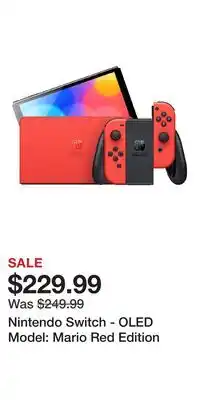 Game Stop Nintendo Switch - OLED Model: Mario Red Edition offer