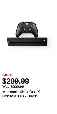 Game Stop Microsoft Xbox One X Console 1TB - Black offer