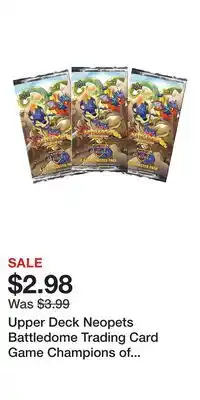 Game Stop Upper Deck Neopets Battledome Trading Card Game Champions of Meridell Booster Pack offer