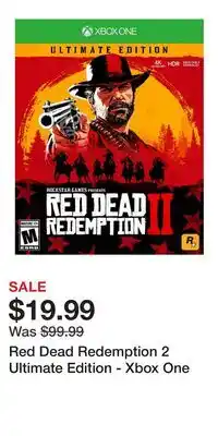 Game Stop Red Dead Redemption 2 Ultimate Edition - Xbox One offer