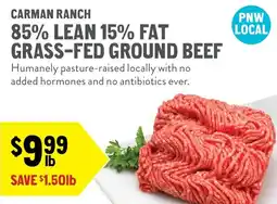 New Seasons Market Carman Ranch Grass-Fed Ground Beef offer