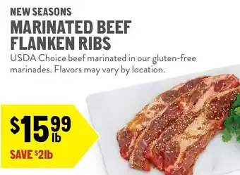 New Seasons Marinated Beef Flanken Ribs