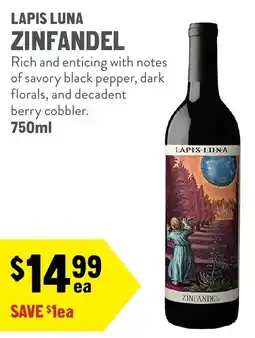 New Seasons Market Lapis Luna Zinfandel offer