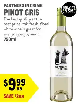 New Seasons Market Partners in Crime Pinot Gris offer