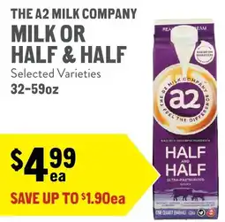 New Seasons Market The a2 milk company half and half offer