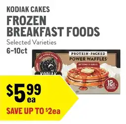 New Seasons Market Kodiak Cakes frozen breakfast foods offer