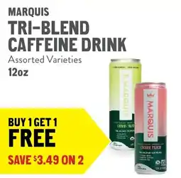 New Seasons Market Marquis tri-blend caffeine drink offer