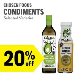 New Seasons Market Chosen Foods Condiments offer