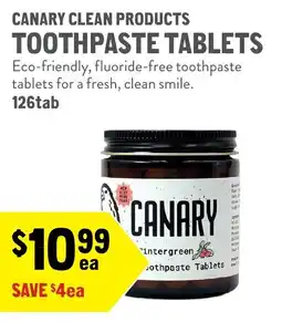 New Seasons Market Canary intergreen toothpaste tablets offer