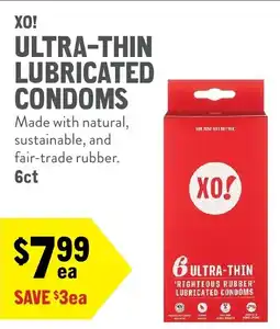 New Seasons Market Xo! ultra-thin lubricated condoms offer