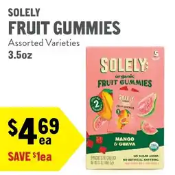 New Seasons Market Solely fruit gummies offer