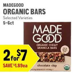 New Seasons Market Made Good organic chewy granola bars offer