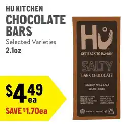 New Seasons Market Hu Kitchen chocolate bars offer